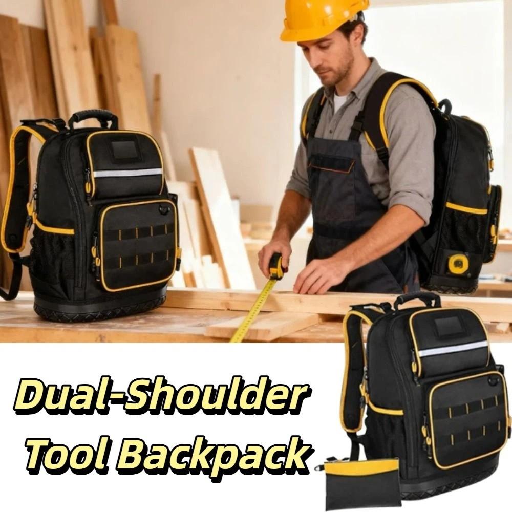 Multiple Pockets Tool Backpack Black Color Toolkit New Design Tool Bag  Multi Functional Storage