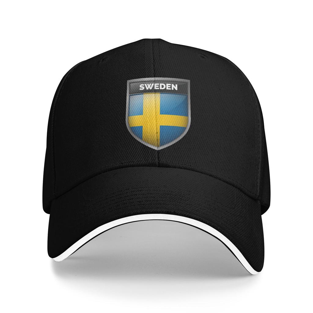 Custom Sweden Flag Baseball Cap Unisex Women Adjustable Dad Hat Outdoor Snapback Caps