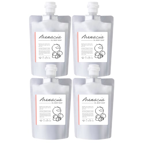

Limited-Time Sale! Arenacia Baby Soap, Sensitive Skin, Additive-Free, Hypoallergenic, Moisturizing Oil Soap, Made in Japan, Set of 4
