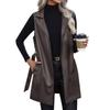Damen Slim Fit Jacke Damen Motorradbekleidung, Stehkragen Lederjacke