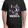 Merica Frenchie July 4th USA Flag T Shirt Chill Everyday Style S 4XL Vintage Washed Unisex Fashion Top For Everyday Wear