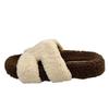 Thick-bottomed Plush Slippers for Women's Outer Wear 2025 Autumn and Winter New Soft-bottomed Fluffy Fashionable Versatile One-word Cotton Mop