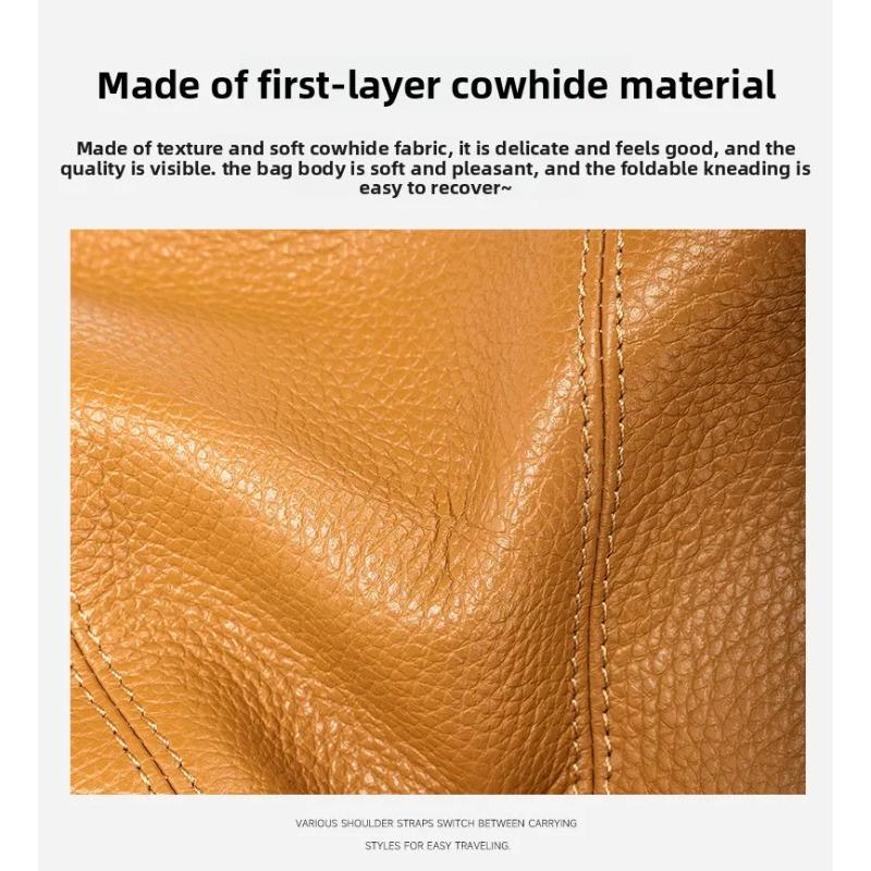 Sac à bandoulière en cuir de vachette pleine fleur pour femme - Sacoche bandoulière pratique pour le quotidien et Grand sac fourre-tout