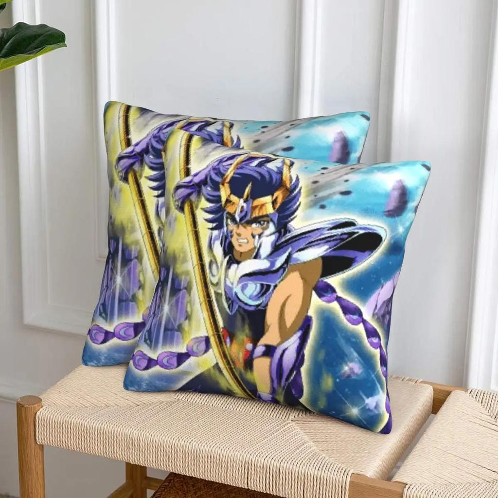 Anime Knights Of The Zodiac Phoenix Ikki 2 Pcs Square Pillowcase Pillow Cover Cushion Decor Comfort Throw Pillow For Home Sofa
