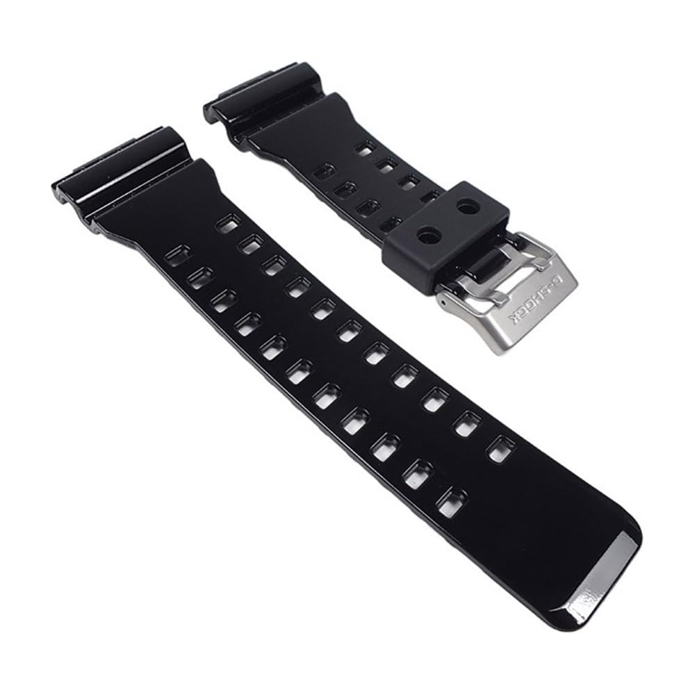 Casio Genuine Replacement Band Belt Black Glossy Urethane Strap Generic Watch Accessory