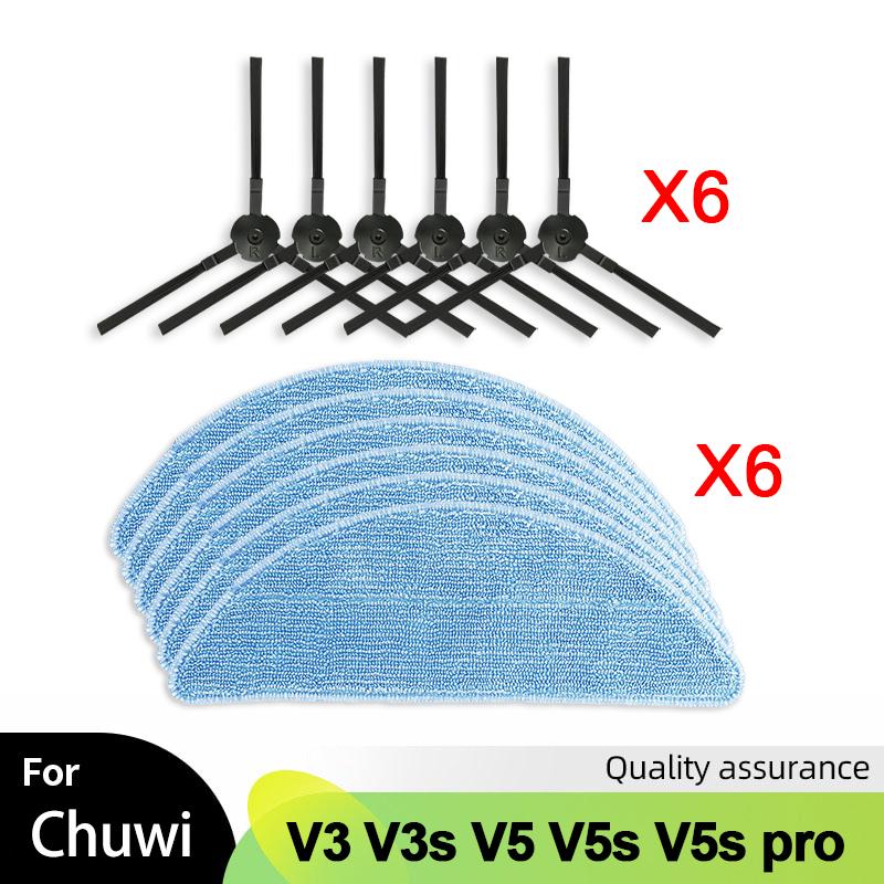 Für iLife Chuwi V3 V3s V5 V5s V5s pro V50 V55 x5 Roboter Staubsauger Teile Seitenbürste HEPA Filter Mopptuch Zubehör