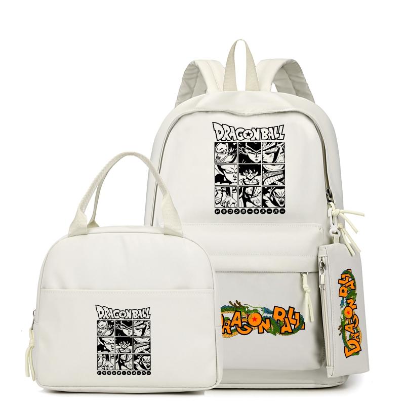 3Pcs/set Anime Dragon Ball Backpack with Lunch Bag for Girl Boy Back To School Bookbag Schoolbag Men Women Travel Bag Mochila