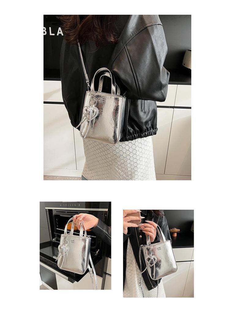 Chaonan Style Women's Shiny Red Crossbody Handbag - High-End Fashion Travel Bag