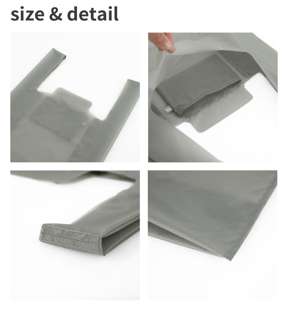 [aso] Regile 2 Eco Bag, Medium Size, Foldable, Water-Resistant, Made In Japan, Large Capacity, Lightweight, Durable, Compact, Minimalist, Unisex (M Si