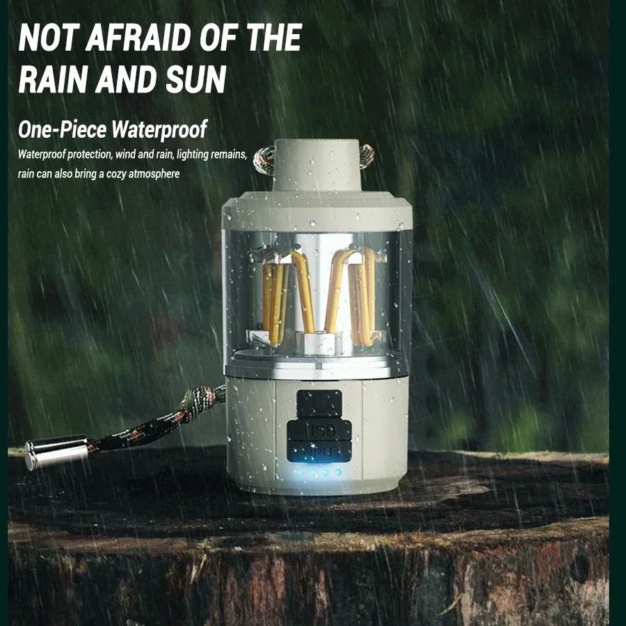 Portable COB Camping Lights Strong LED 5 Modes Lantern Flashlight Rechargeable Outdoor Emergency Fishing Tents Tungsten Lamp
