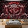 Gotische Mothman Wandteppich Hippie Totenkopfauge Wandteppiche Für Wohnzimmer Schlafzimmer Dekor Ästhetisch Tarot Wahrsagerei Tücher