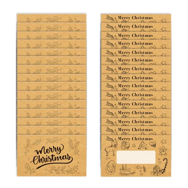 30 Stück Wiederverwendbare Weihnachtsparty Rubbelkarten Handgemachte Geschenkgutschein-Tickets für Geburtstag Hochzeit Weihnachtsfeier