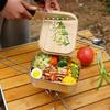 900ML Camping Bento Box Wooden Lid Lunch Box Stainless Steel Bento Box Outdoor Fishing Picnic Lunch Box Pot Chopping Board.