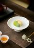 Ceramic High-Footed Fruit Bowl & Tea Snack Tray for Tea Ceremony & Home Use.