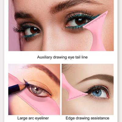 5 In 1 Silicone Stencils for Tip Reusable Eyebrow Eye Shadow Stencil Quick Eye Makeup Tool