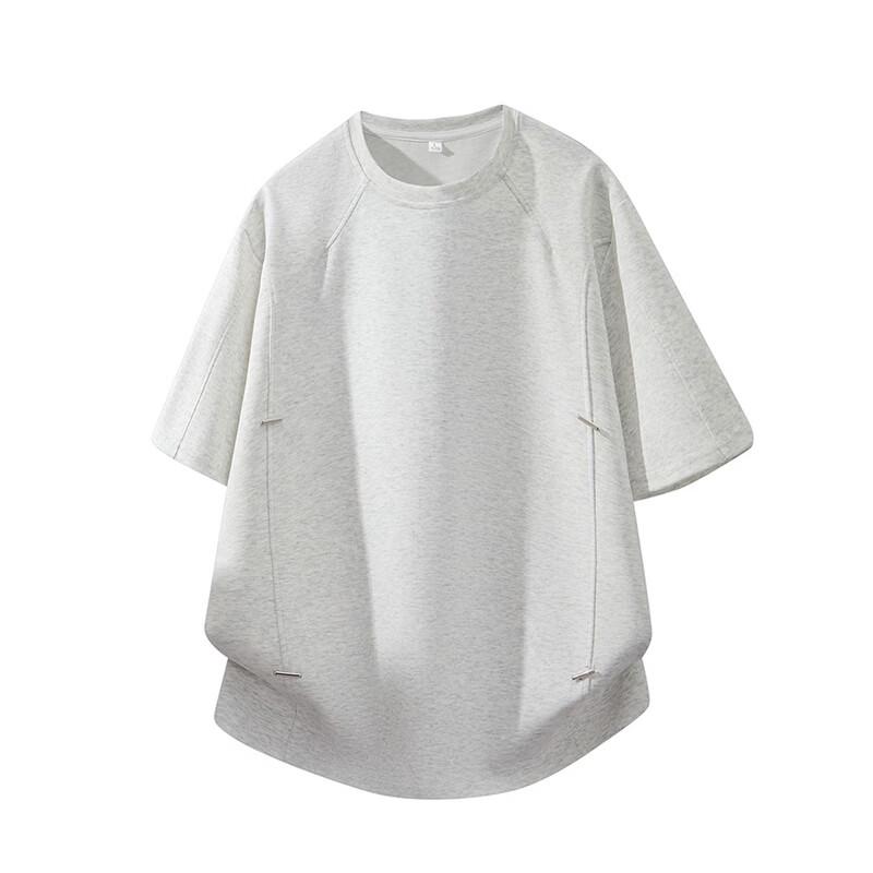 Wassup Sohot Men's Deconstructed Rivet Design Short Sleeve T-Shirt