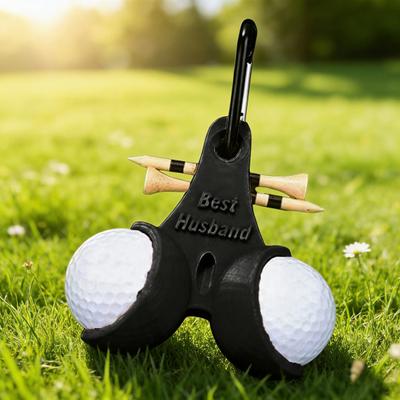 3D Printed Golf Ball Holder Golf Balls Tees with Clip Holds 2 Carrier Organizer Storage Rack