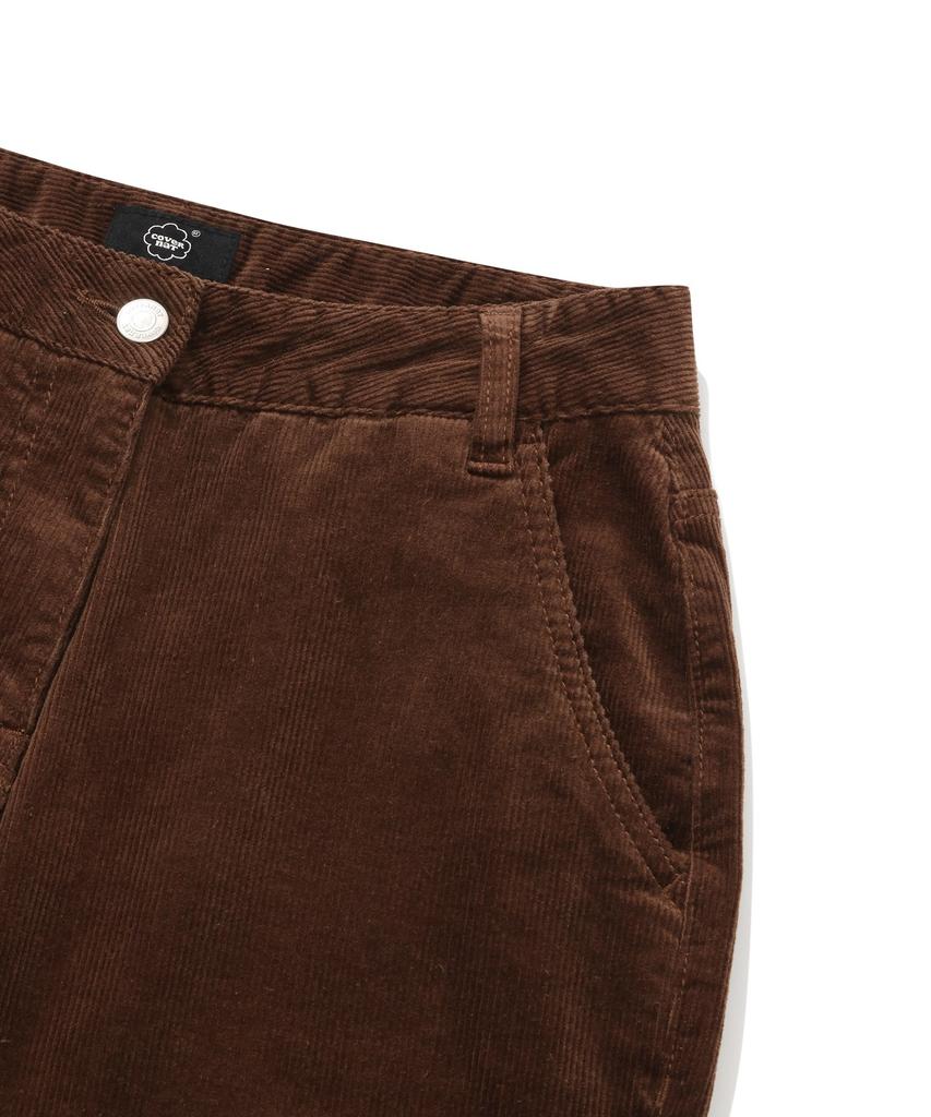 COVERNAT WOMAN Semi Bootcut Corduroy Pants Brown
