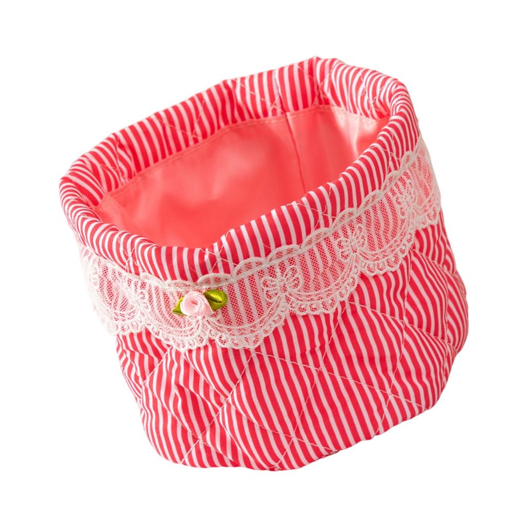 Stylish Quilted Desktop Organizer Basket Washable Foldable Storage Container For Snacks Toy Household Items