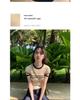 Chic Striped Knit Sweater - Women's Summer Slim Fit, Round Neck Top