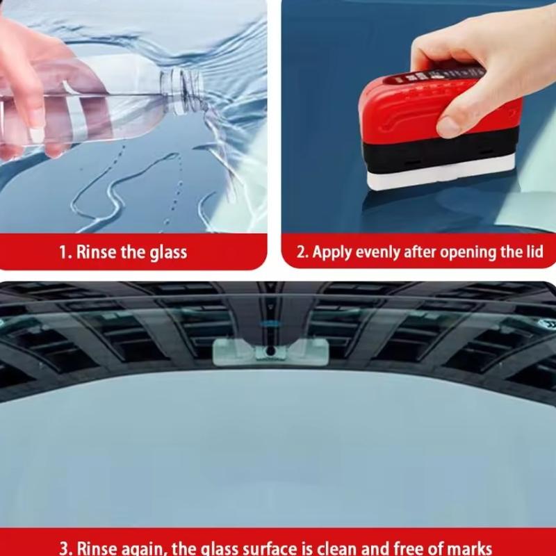 Car Glass Oil Film Remover Auto Detailing Powerful Glass Polishing Compound Windshield Cleaner Cleaning Brush Polish Car Tools