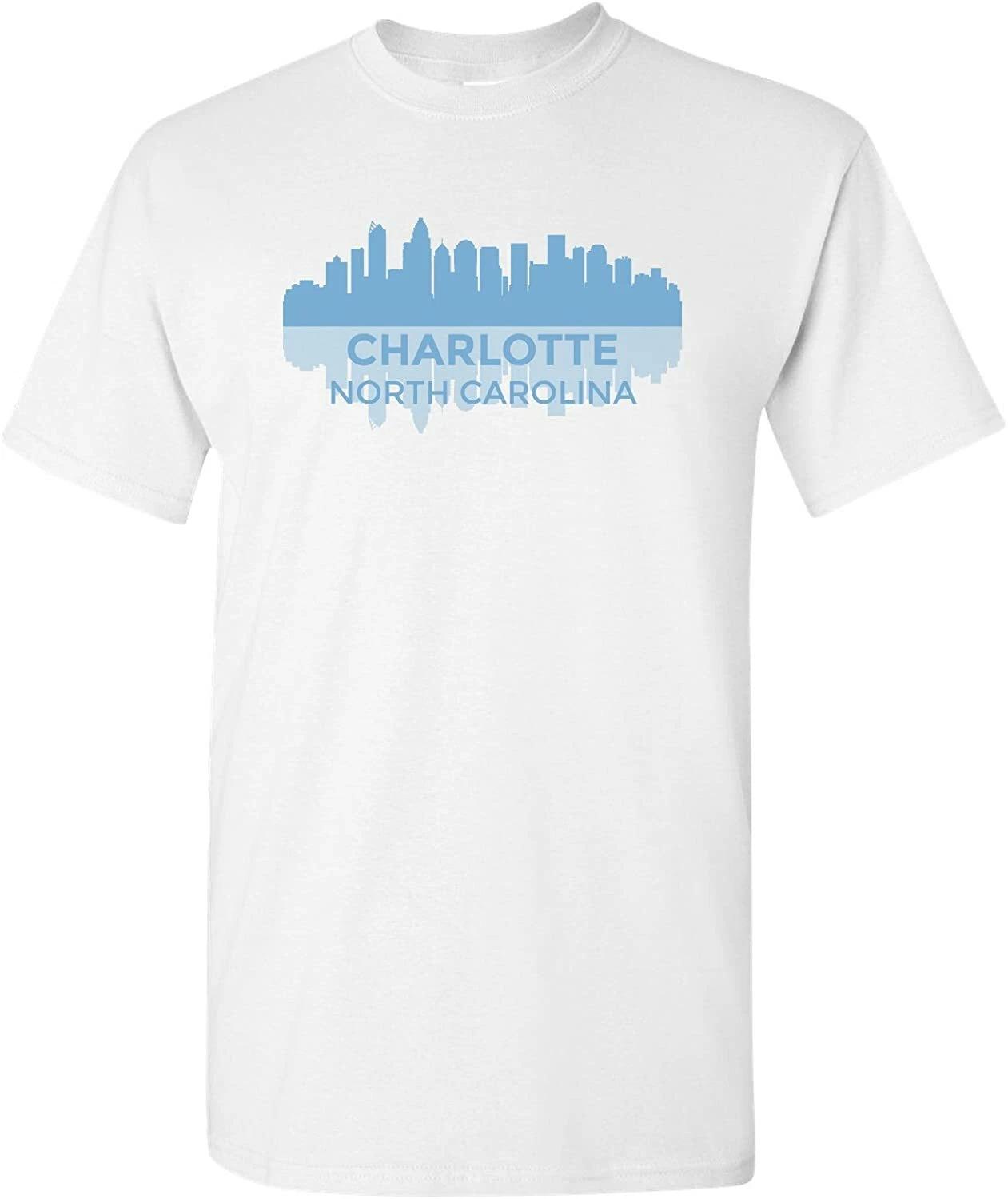 

Charlotte North Carolina Skyline - City State Hometown Team T Shirt - White S
