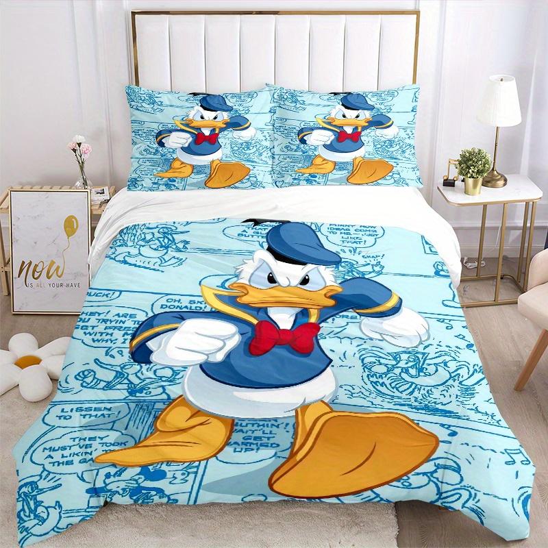 3pcs Disney Donald Duck Theme Printed Bedding Set, Soft and Comfortable Quilt Cover for Bedroom, Guest Room W023