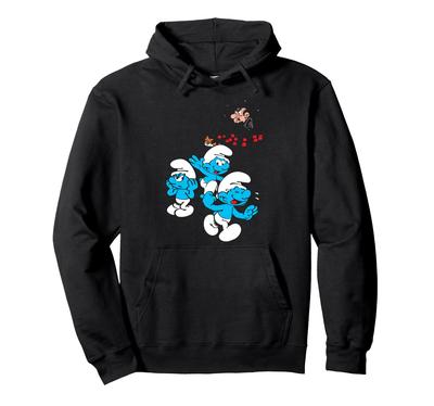 Schlümpfe Gruppe Schlumpf Gargamel Verzauberte Blaue Freunde Fan Hoodie
