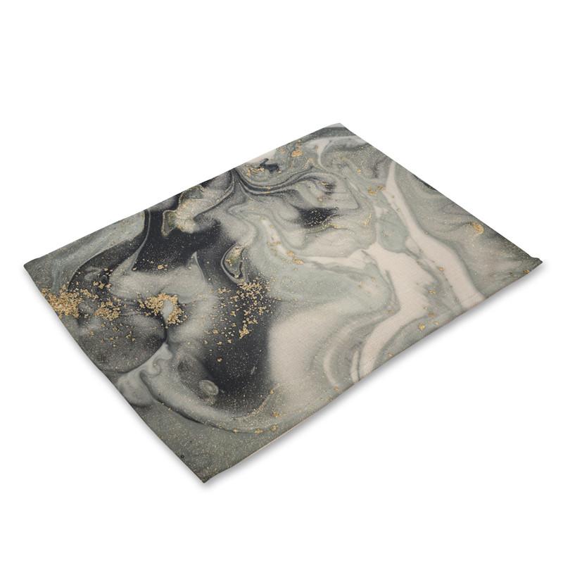 Domácí dekorace Lněné prostírání na jídelní stůl Luxusní severský geometrický vzor Kuchyňská podložka 40x30cm Podložky pod hrnky Podložky pod misky Podložka pod šálek