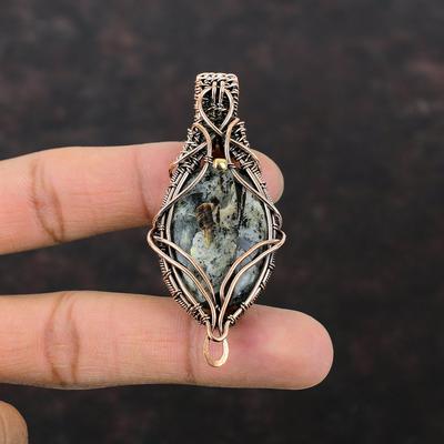 Astrophyllite Copper Pendant Wire Wrapped Pendant Astrophyllite Gemstone Jewelry Handmade Pendant Copper Jewelry For Gift Wire Wrap Jewelry