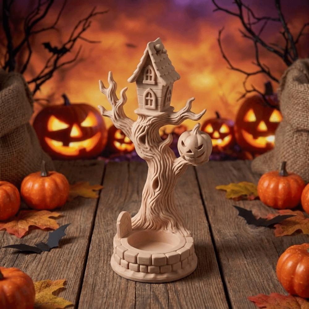 3D Printing Pumpkin Branch Candlestick Plastic Desk Ornaments Branch House Candle Holder  Halloween