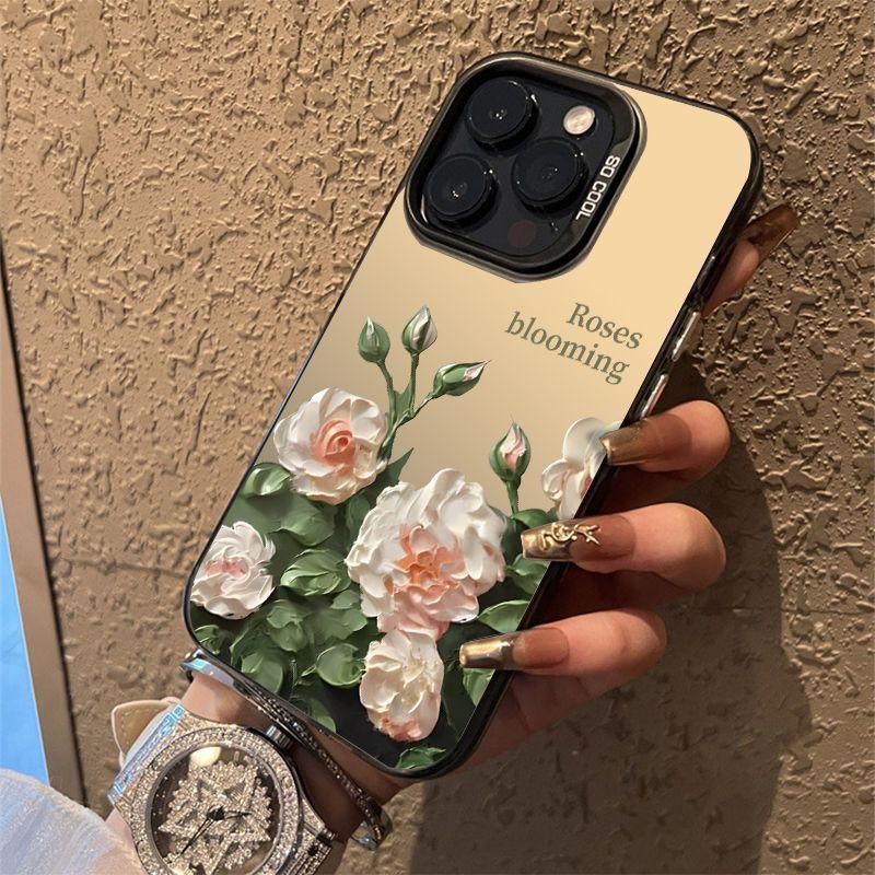 Beautiful flowers and grass Phone case iPhone 15 Pro Max 11 12 13 16 14 Plus Silicone Shockproof Case Lens protector shell