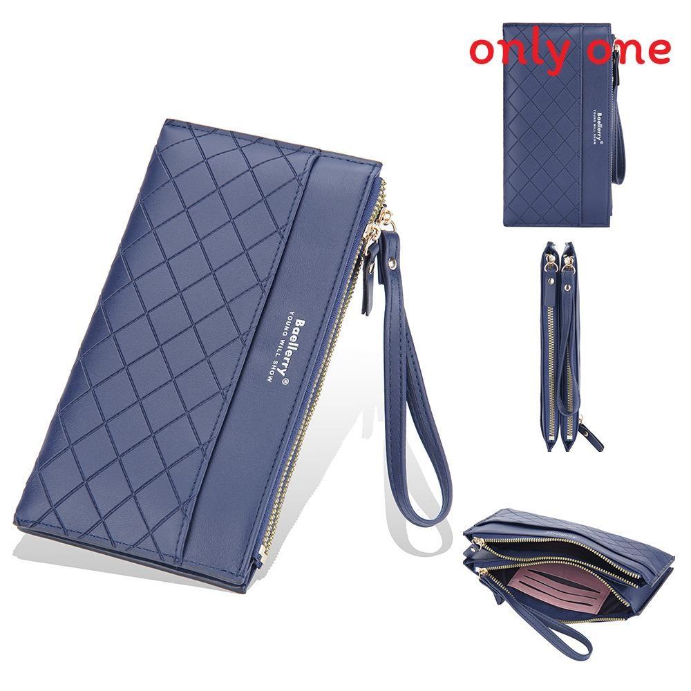 Pu Leather Ladies Wallet With Zipper Long Purse For Daily Use And Water Resistance