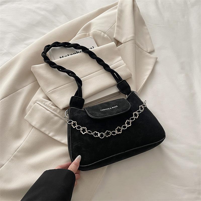 Simple Crossbody Matte Texture Chain Single Shoulder Simple New Fashion Texture Small Square Bag Women