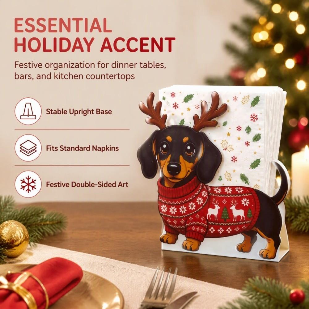 Cartoon Christmas Tissue Box Cat Sausage Dog Tissue Box Creative Tissue Rack Holiday