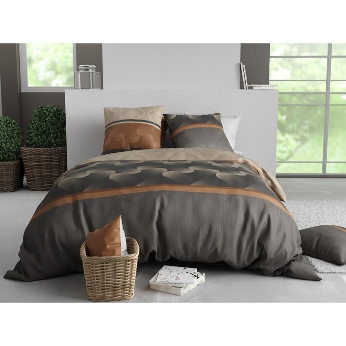 Parure De Couette - Jespa - 240x220 Cm - 100% Coton - Boutonnière Dissimulée