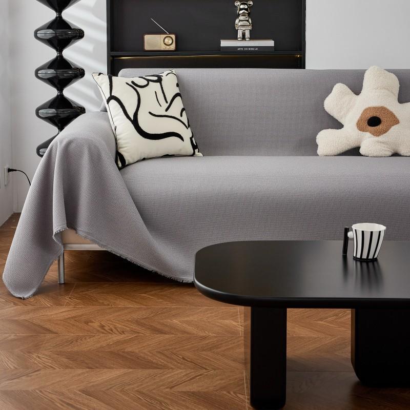 1pcs Soft Waffle Waterproof Sofa Cover with Modern Cream Style Home Seasonal Universal Soft Seat Cushion Sofa Cover Blanket
