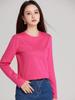 Women's Pima Cotton Long-Sleeve Round Neck T-Shirt - Stylish & Versatile Base Layer for Autumn/Winter
