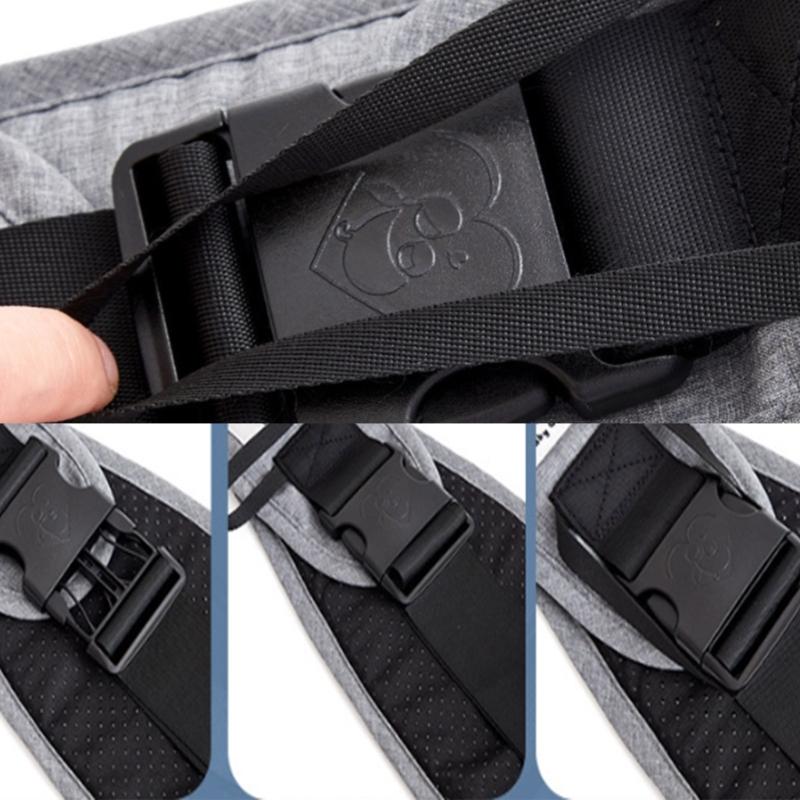 Comfortable Infant Back Support Carrying Strap With Leopard Print Design Breathable Fabric Safety Locks For Daily Use