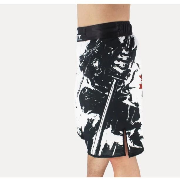 SOTF czarne w pasie Bushido Fitness ostre spodenki do sportów walki ninja tygrys Muay Thai spodenki mma odzież bokserska boks tajski