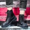 Fashion Mens Boots Autumn Winter Tooling Men Casual Leather Men'S Boots Vintage Man Lace Up Military Ankle Boots Warm Snow Shoes