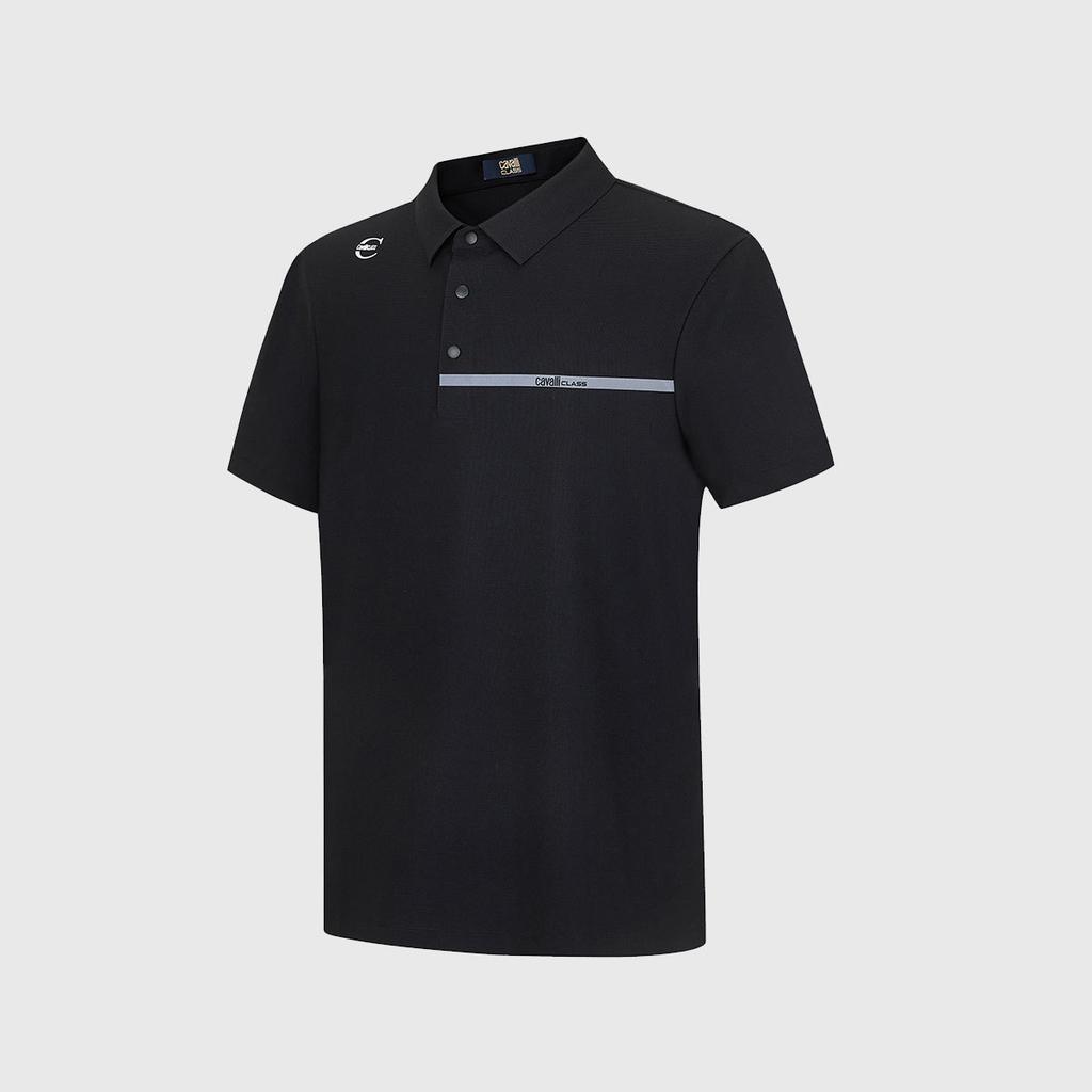 Men's Short-Sleeved Polo Shirt with Letter Print