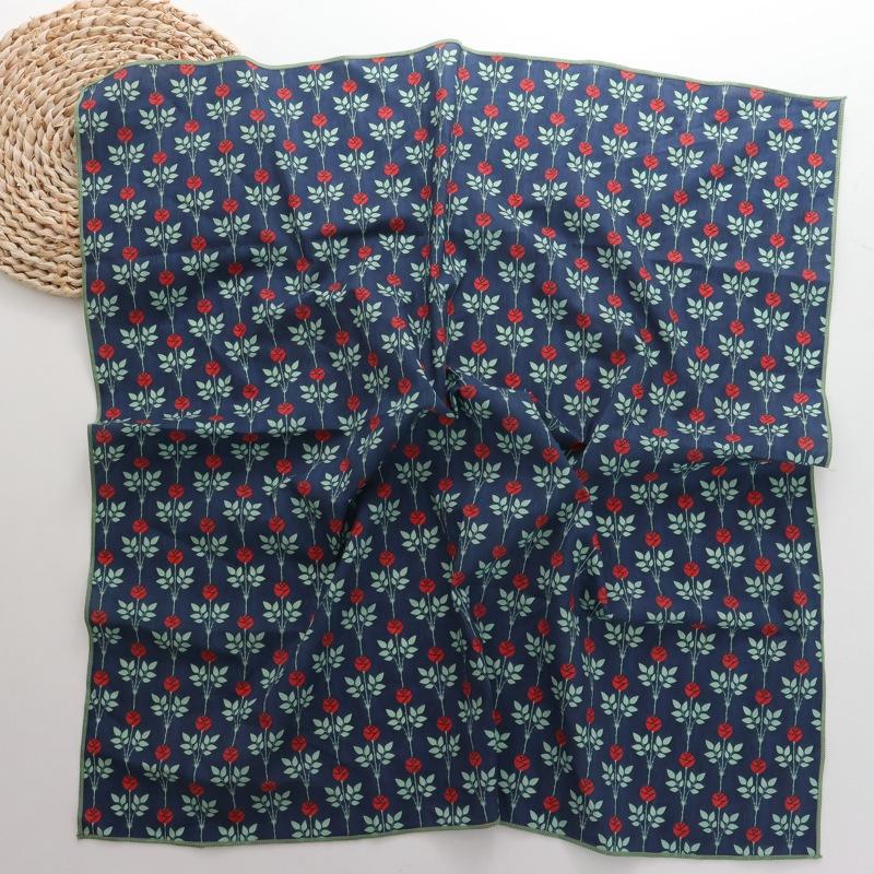 Korean Style Cotton New Small Silk Scarf Women's All-Match Decorative Small Square Towel Temperament Trend Headcloth Headband