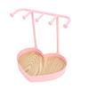 Necklace Holder Heart Shaped Aesthetic Jewelry Stand Necklace Holder for Bedroom Decor Pink