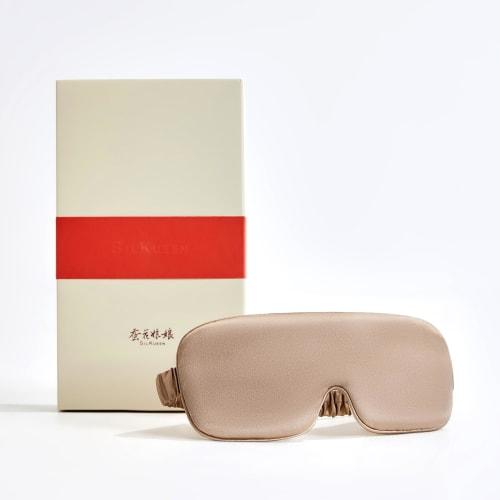 

Silkworm Flower Niangniang Eye Mask, 100% Silk, Two-Color Design, Breathable, No Pressure, Light Blocking, Washable, Ultra-Lightweight, Unisex, Perfec