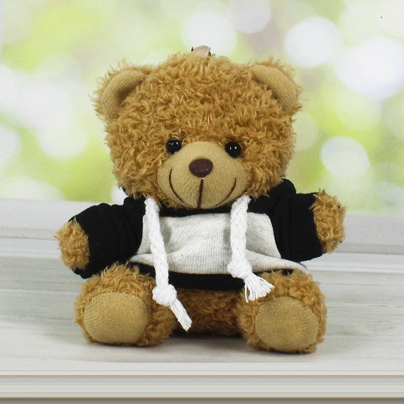 Charming Teddy Bear Keychain Plush Doll - Dressed Up Couple Backpack Ornament Gift