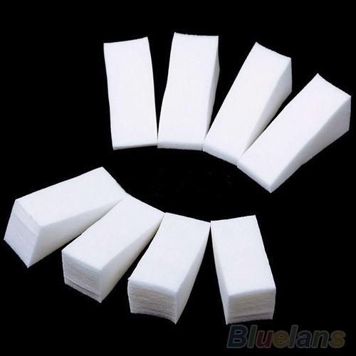 16 PCS Nails Beauty Accessories White Sponges for Acrylic Manicure Gel Nail Art Care DIY UV Tool