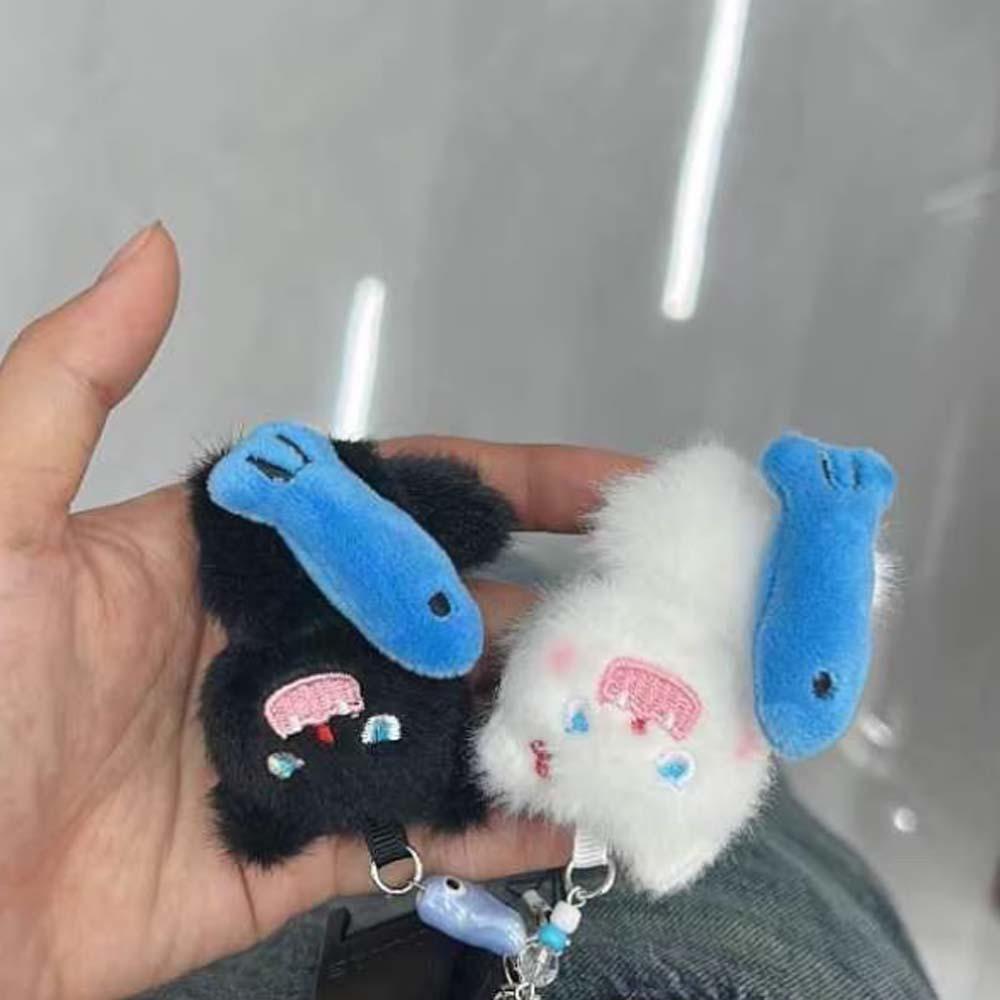 2pcs Mini Couple Pendants Zinc Zinc Alloy Bag Charm Portable Angry Cat Keychains  Party