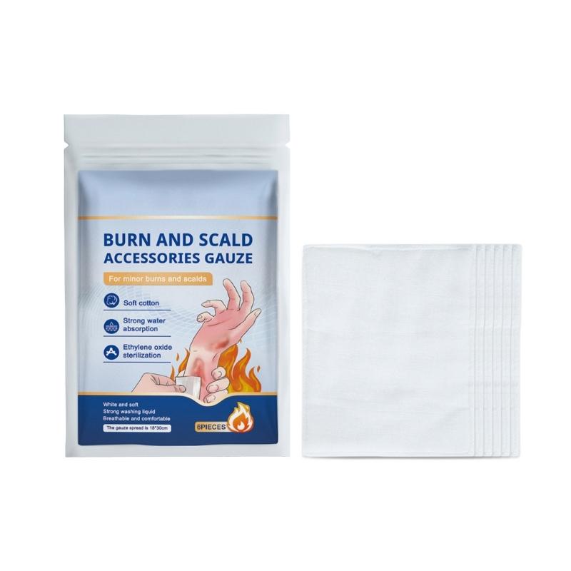 

Burn and Scald Accessories Gauze Hemostatic Dressing Gauze First Aids Bandages Stop Bleeding Gauze Scald Pad Enduring 1