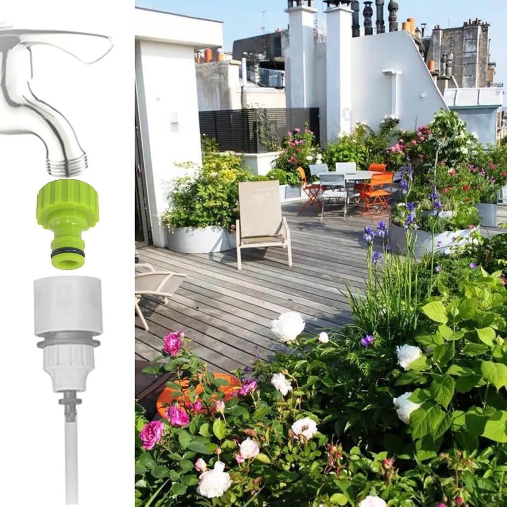 5pcs Hose Quick Connectors, 3/4  Inch Faucet Adapter for Garden Irrigation, Threaded Water Tap Connector